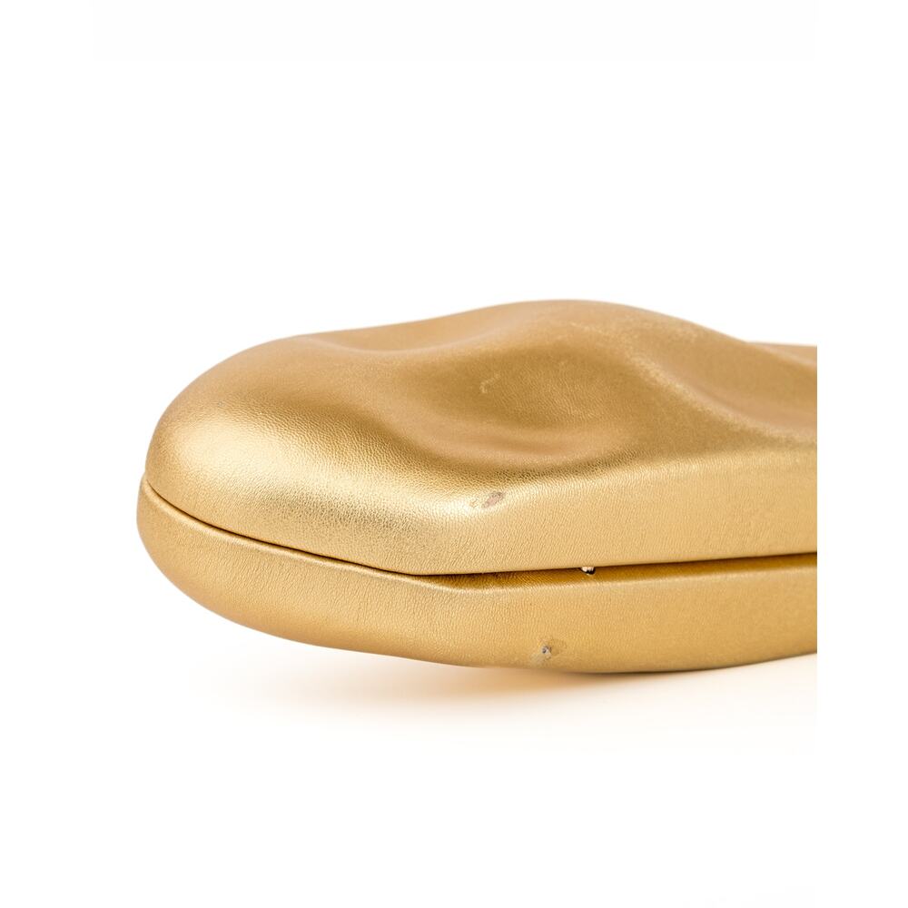 Cult Gaia Caldera Clutch Brass Metallic Leather Sculptural Minaudière Bag $598 - Picture 16 of 16